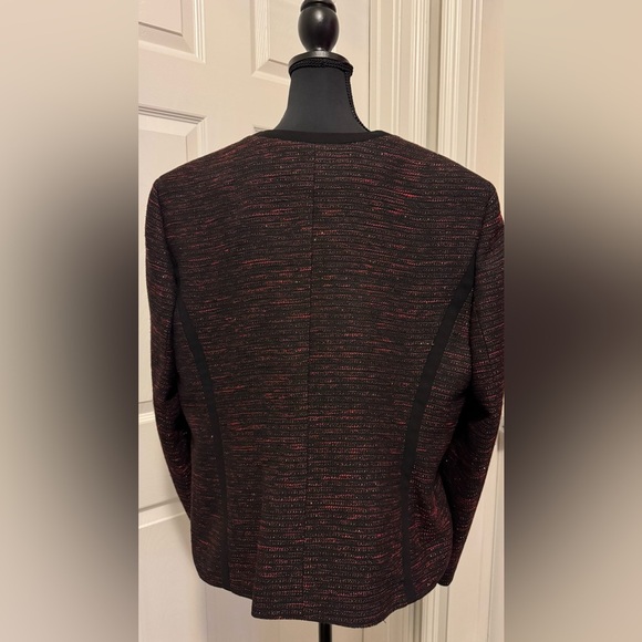 Kasper Black and Red Blazer Tailored Suit Jacket - Picture 5 of 11